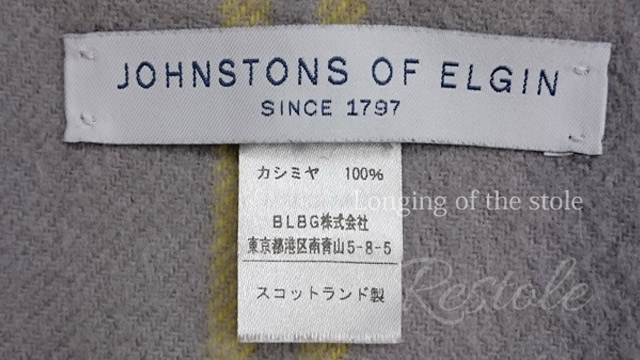 Johnstons ジョンストンズ ストール 旧タグ - gerogero2.sakura.ne.jp
